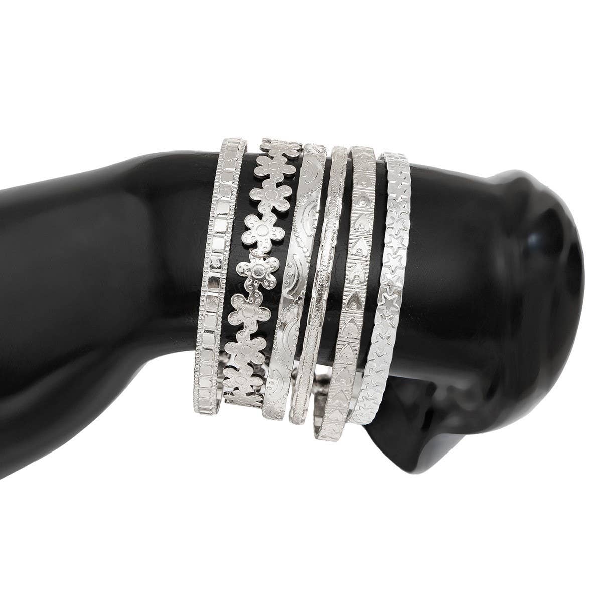 NEW FASHION METAL HEART SHAPE FLOWER BRACELET