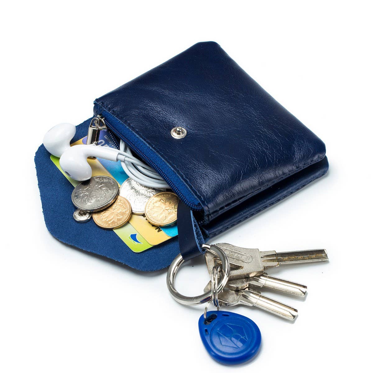 MINI LEATHER RETRO OIL WAX LEATHER WALLET CARD BAG_CWAB3880