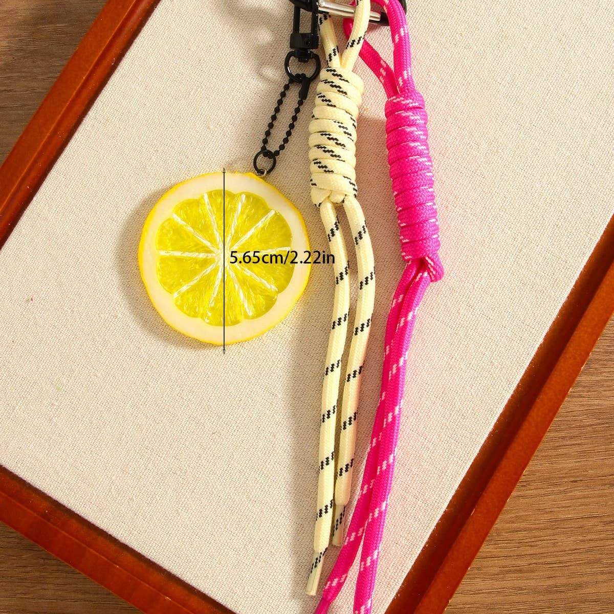 Creative Realistic Lemon Slice Fruit Keychain