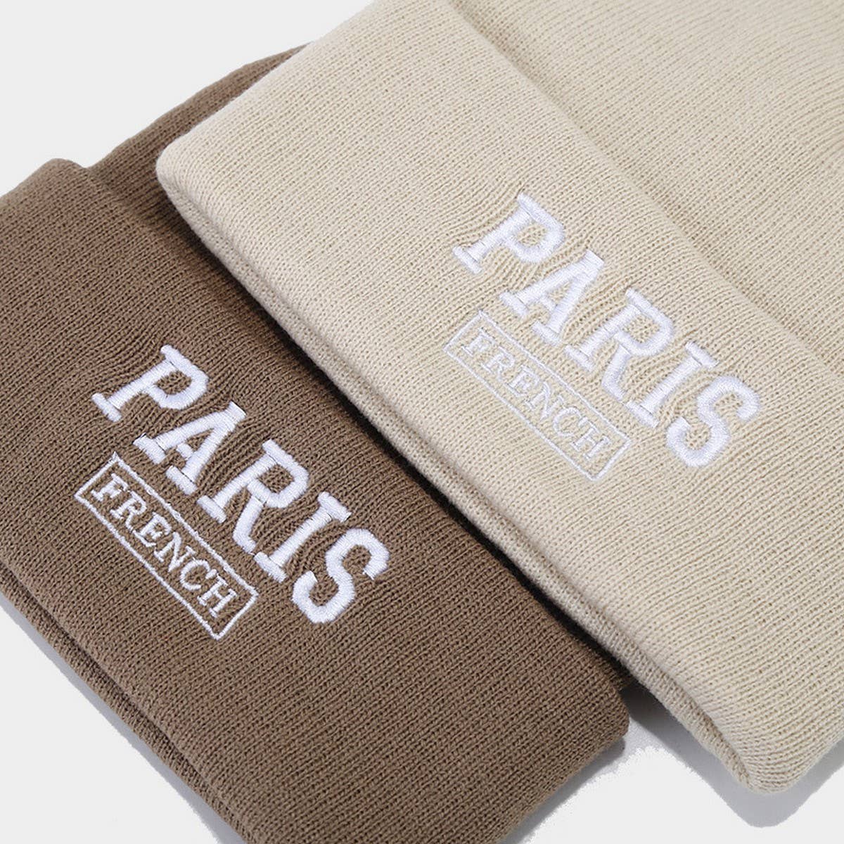 KOREAN STYLE EMBROIDERED LETTER KNITTED HAT_CWAH2120