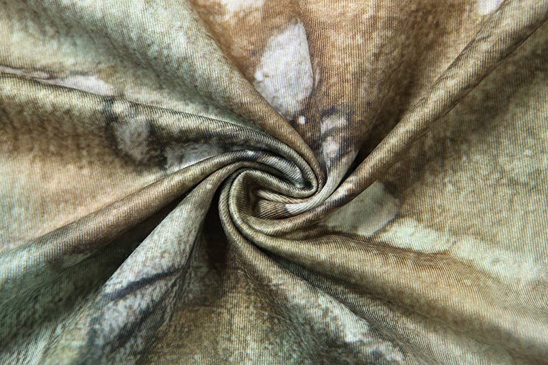 Backless Halter Neck Printed Mini Skirt