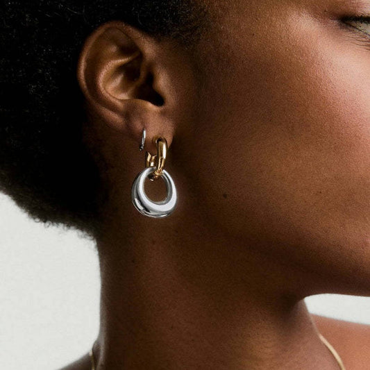 Trendy Irregular Geometric Gold Plated Earrings