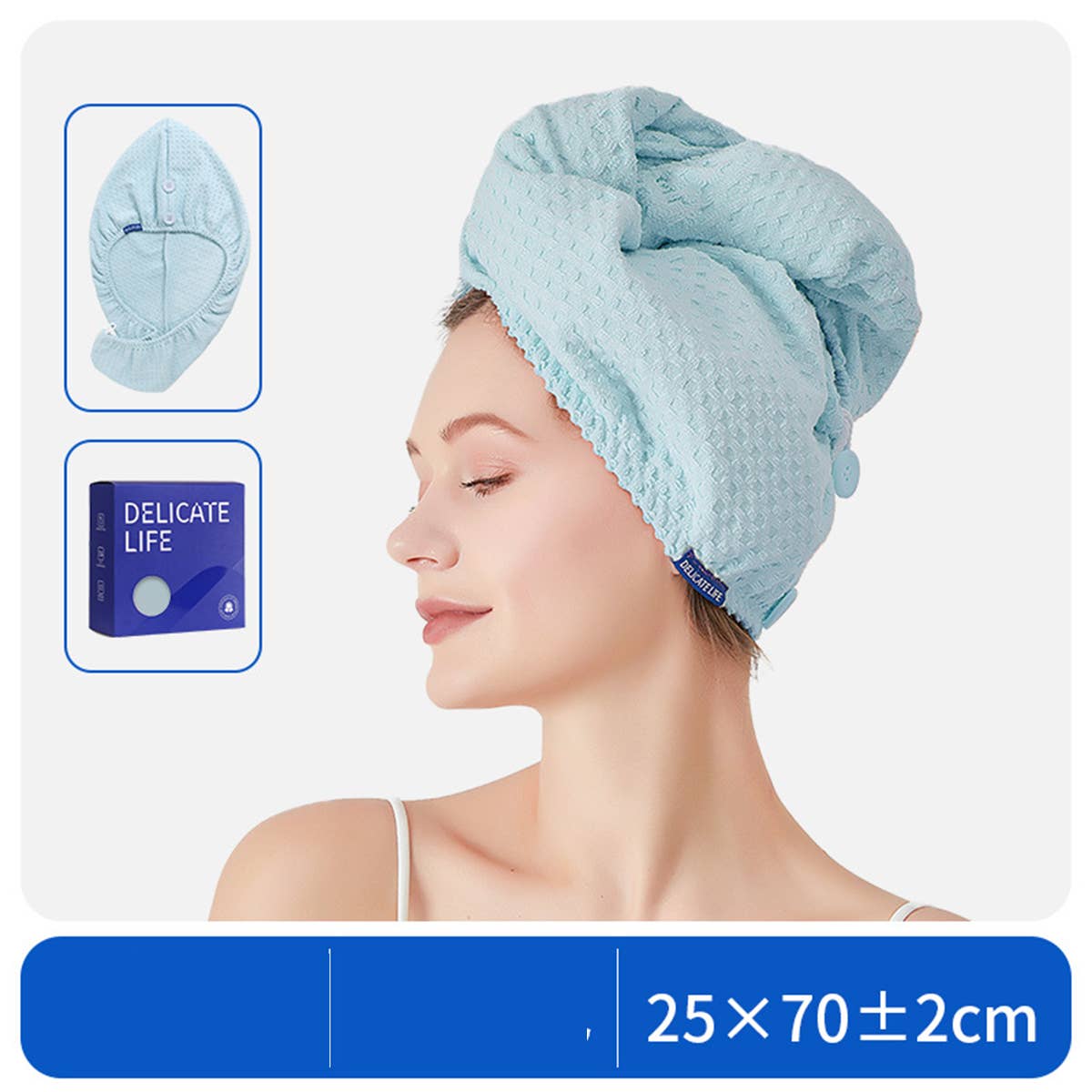 CWMM8335_THICKENED WATER-ABSORBENT QUICK-DRYING SHOWER CAP