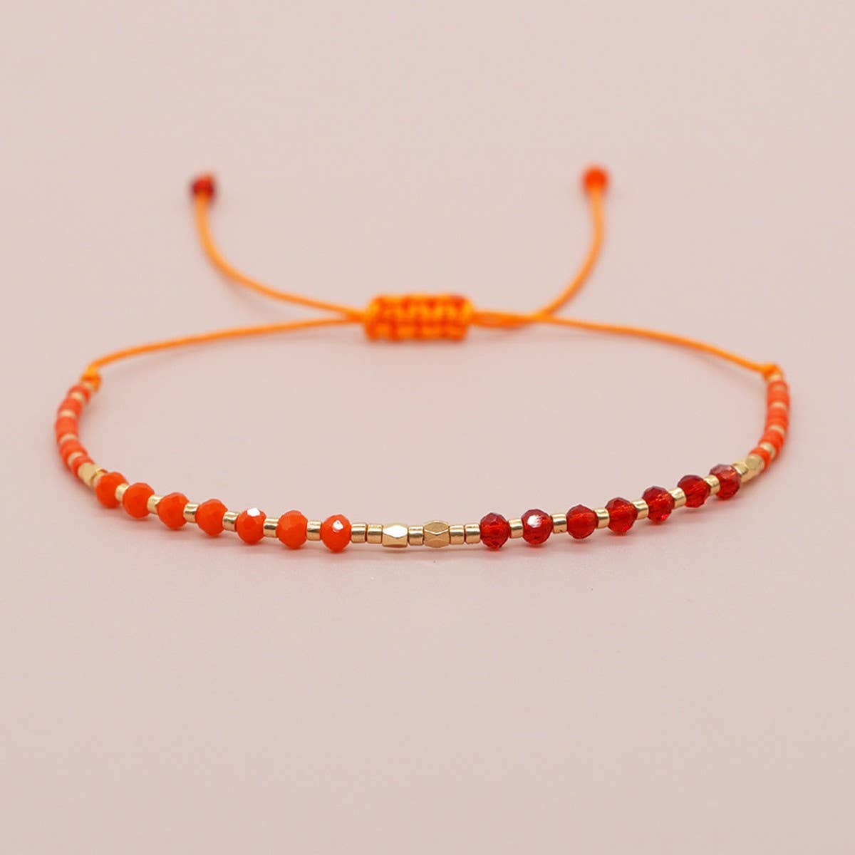 GRADIENT COLOR CRYSTAL FLAT BEAD BRACELET_CWMM3816