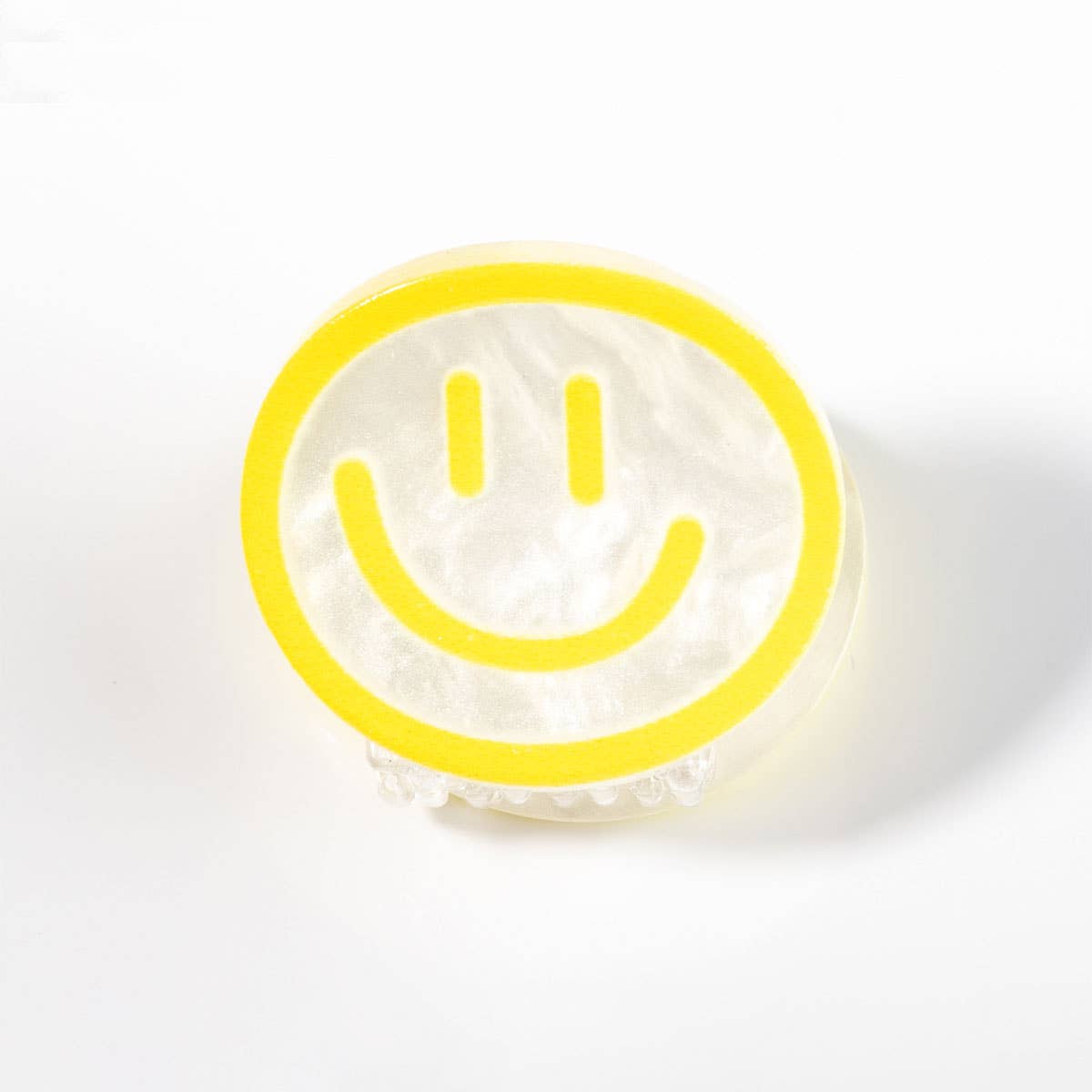 Acrylic Smiley Face Hair Claw - Cute Back Clip_CWAHA0285
