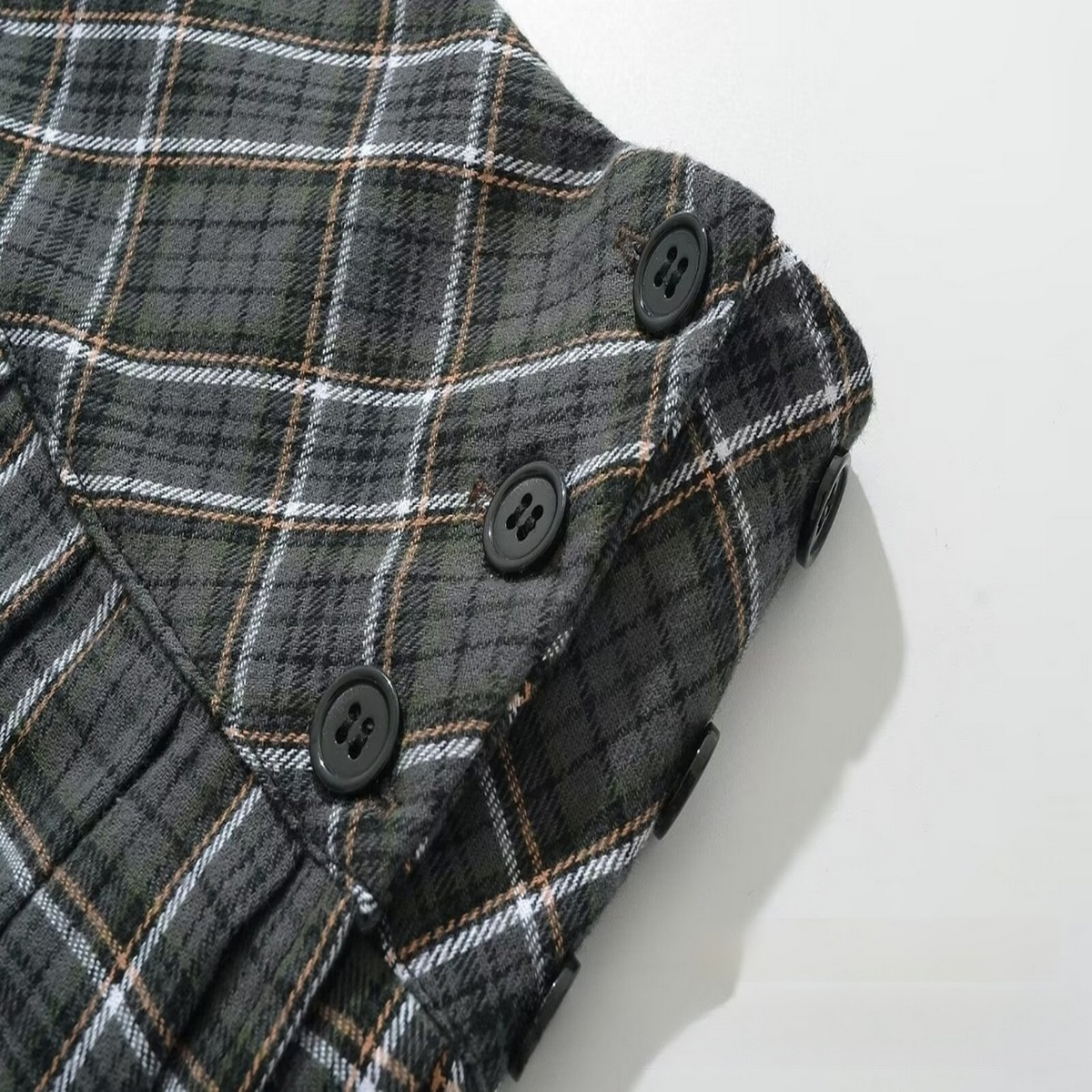 Plaid Pleated Skirt for Women, Adjustable Waist_CWDSD8341