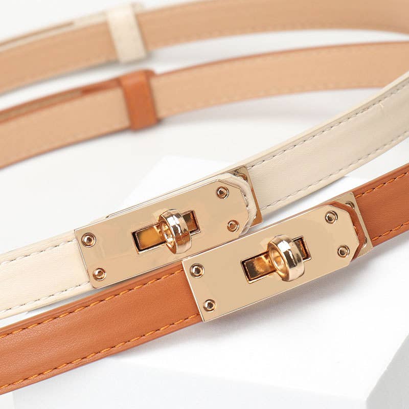 High-end lockable thin waist strap