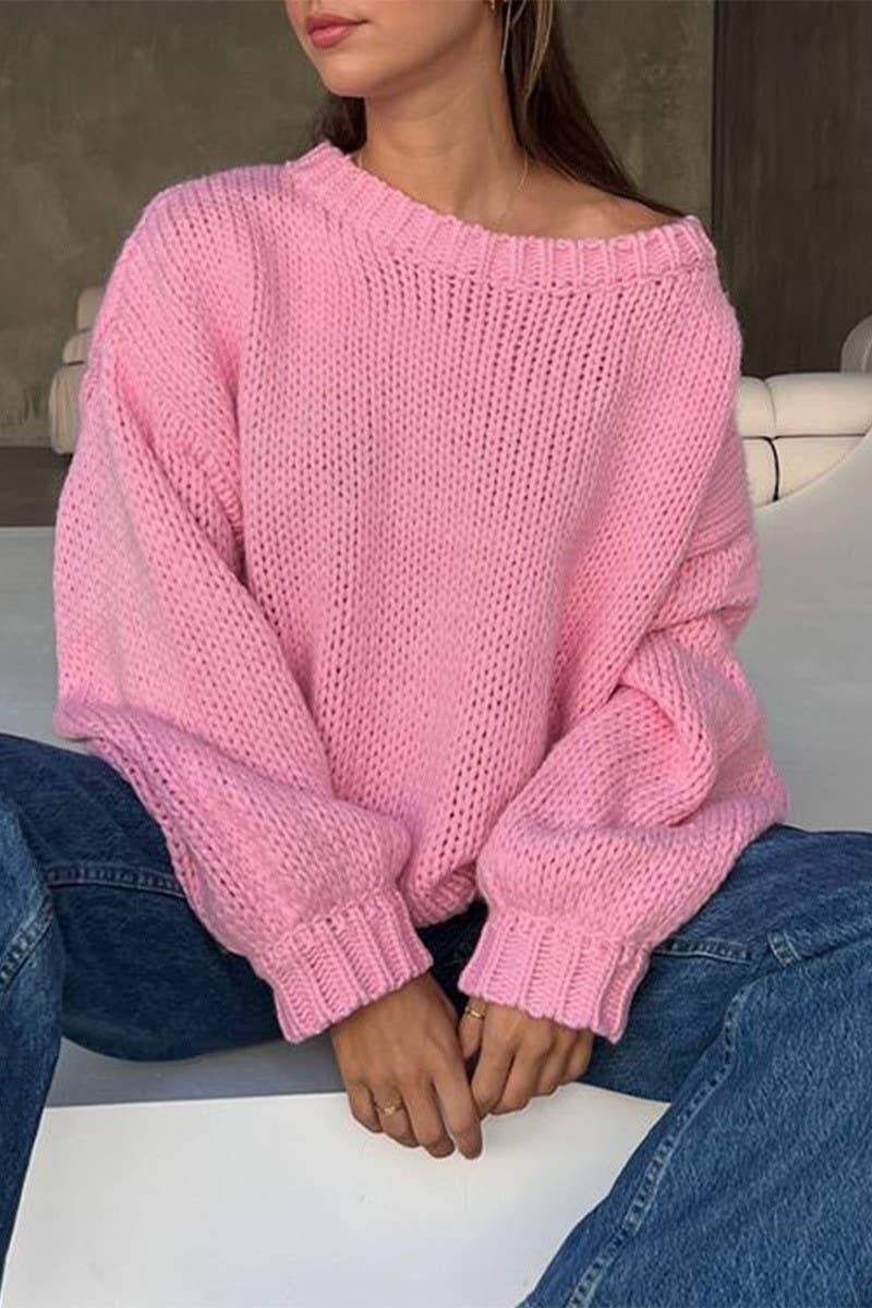 CWOSWL07495_CASUAL CREW NECK LONG SLEEVE LINED SWEATER