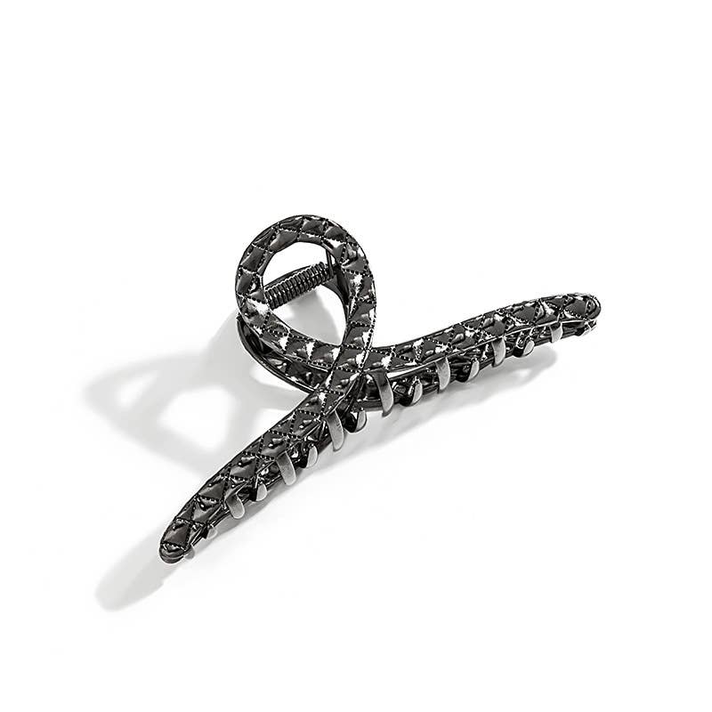 Geometric dark elegant metal clipper hair clips