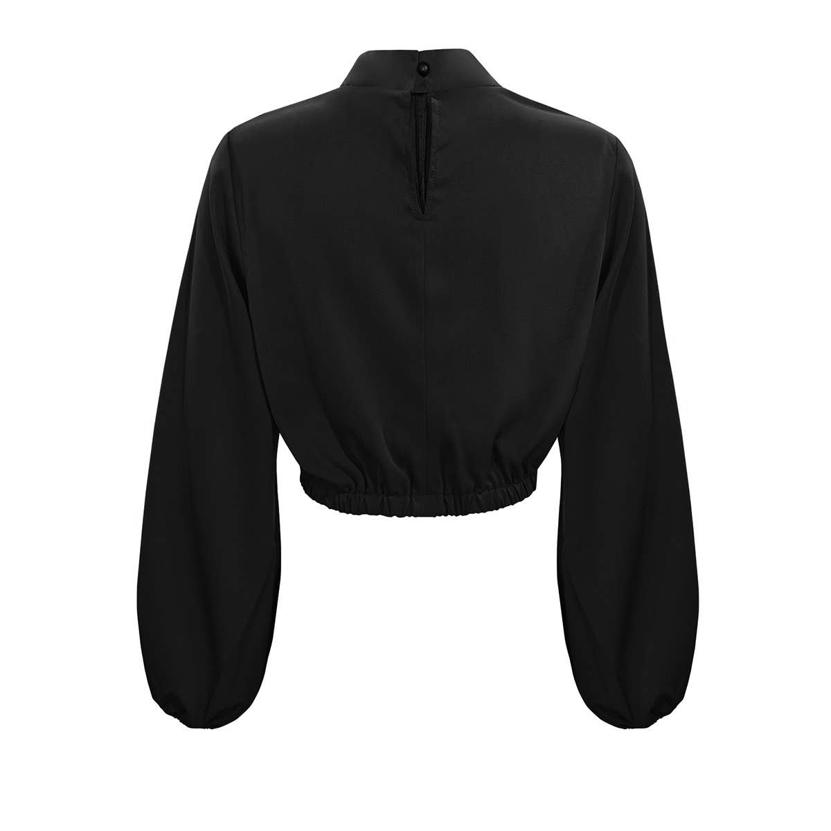 Twisted lantern sleeve design short top