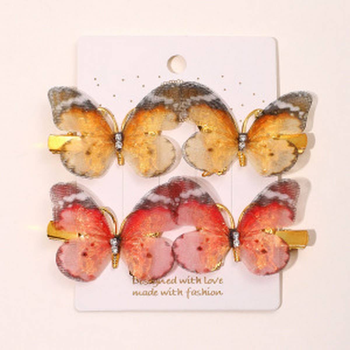 Shiny Sheer Butterfly Hair Accessories for Kids