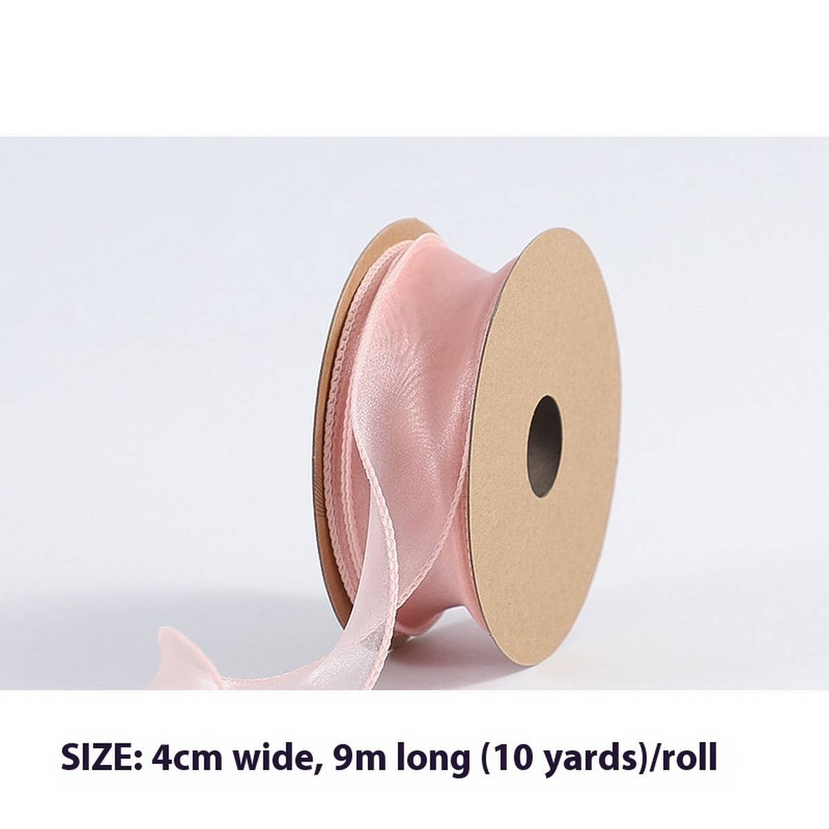 PLAIN FISHTAIL ORGANZA WITH FLORAL BINDINGDIYRIBBON_CWMM5788