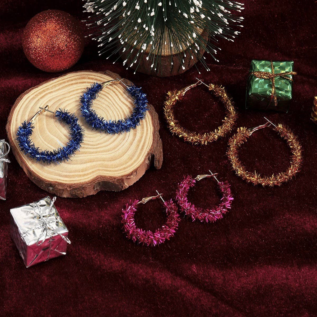 CHRISTMAS EARRING COMBINATION CARTOON EARRING SET