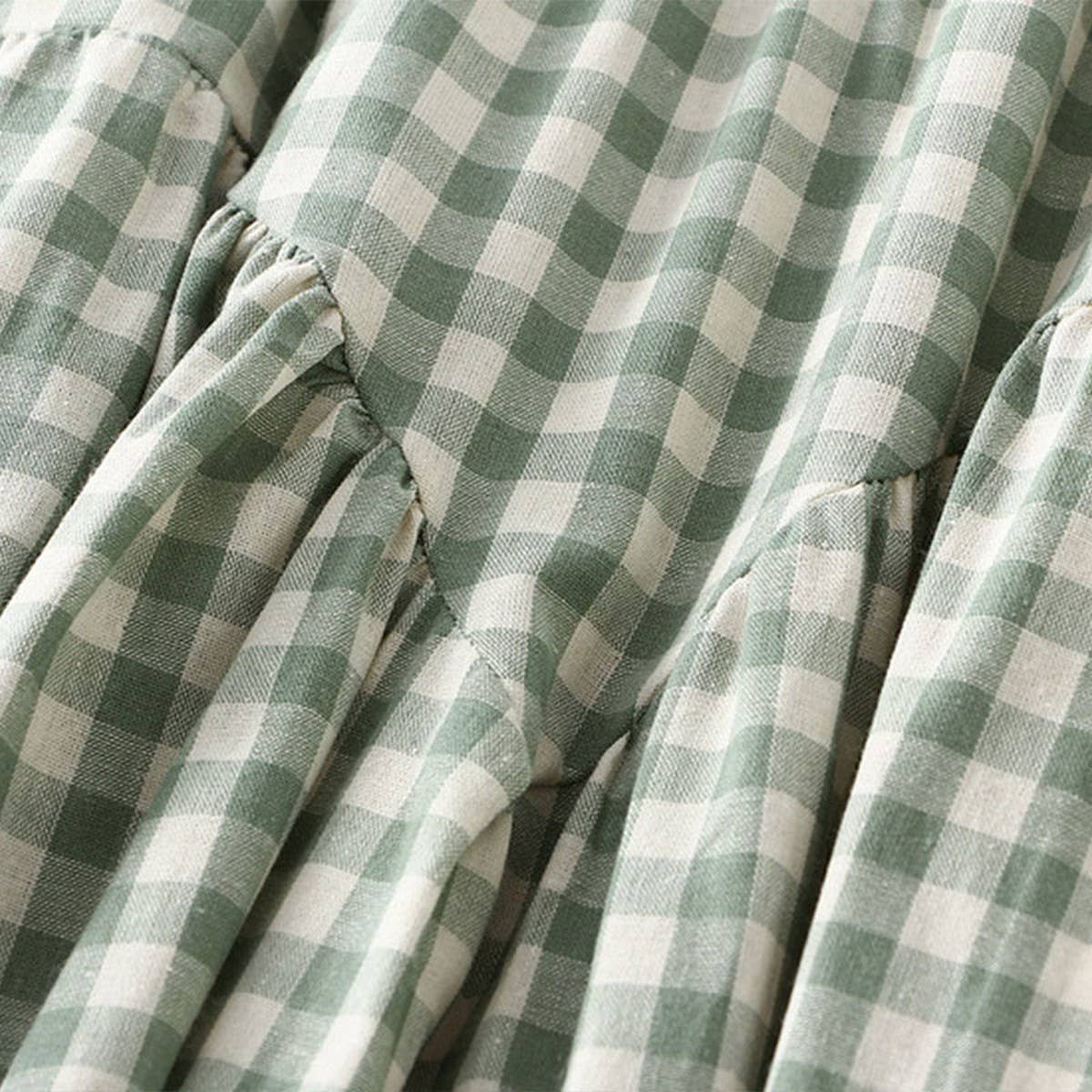 Vintage Plaid High-Waist A-Line Flared Skirt