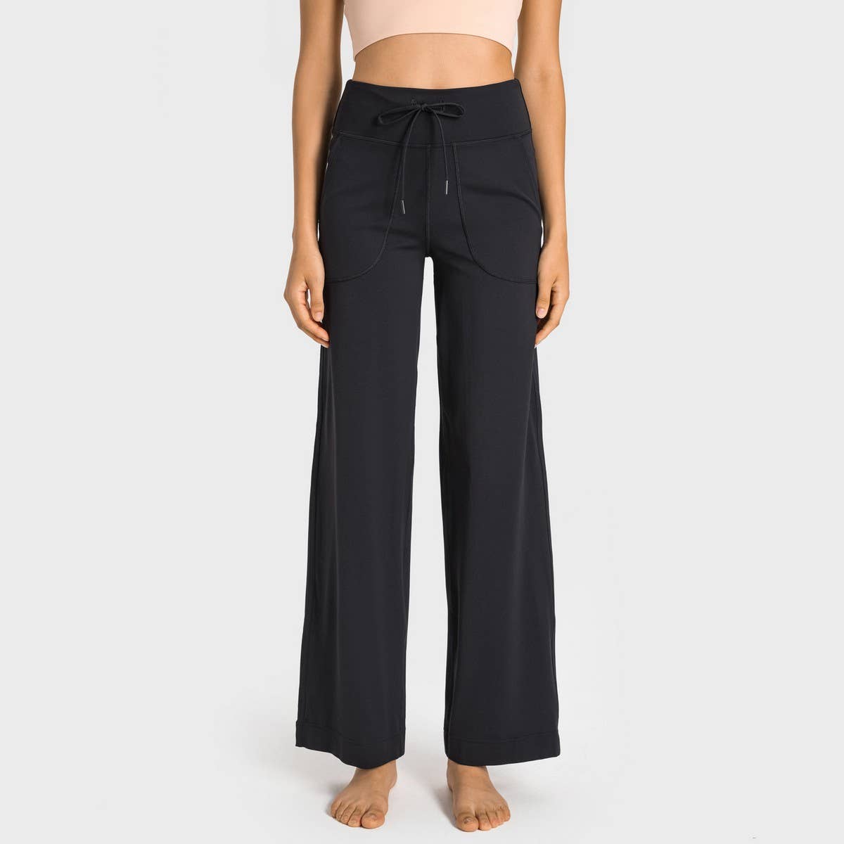 Zero Feel Wide-Leg Yoga Pants with Pockets_CWAB5230