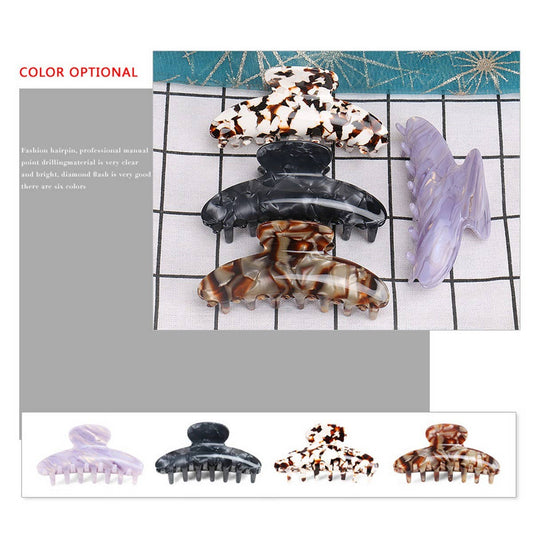 LARGE GRAB CLIP ACETATE SHARK CLIP HAIRPIN