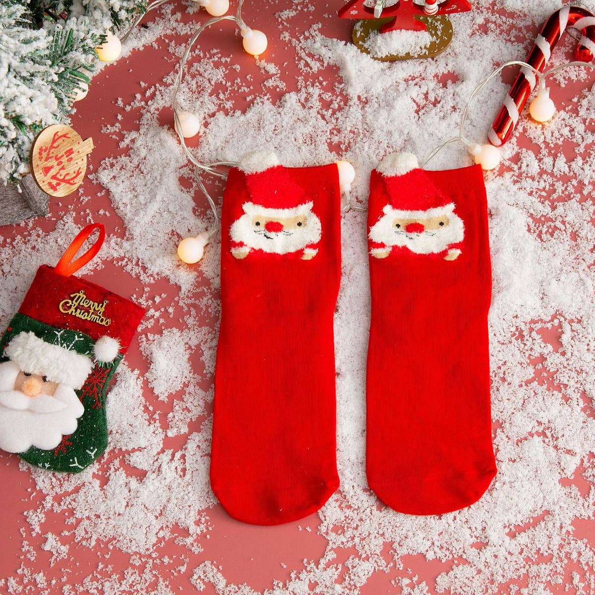 CHRISTMAS SOCKS ELK OLD MAN SOCKS