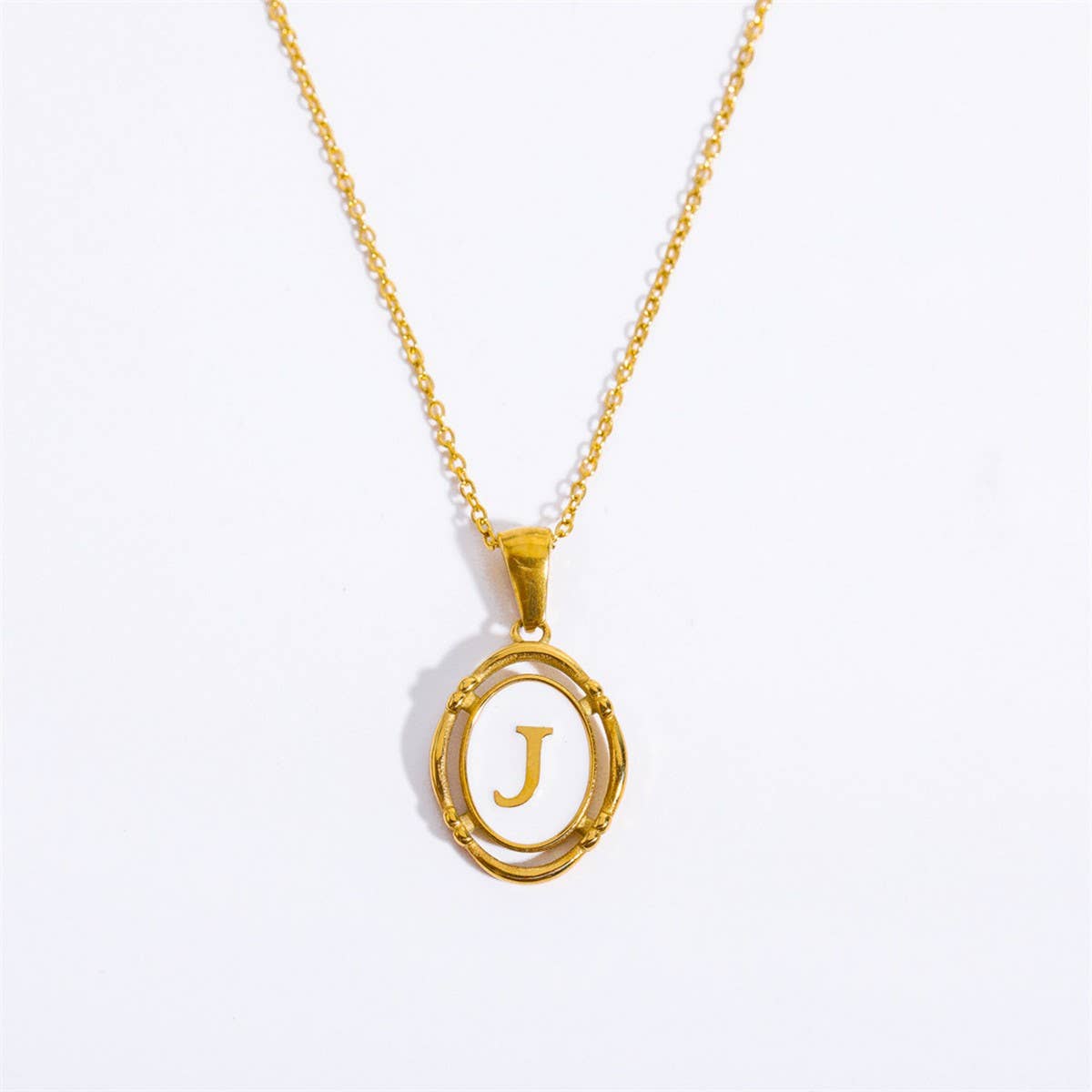 NEW CREATIVE 26 LETTERS PENDANT OVAL NECKLACE