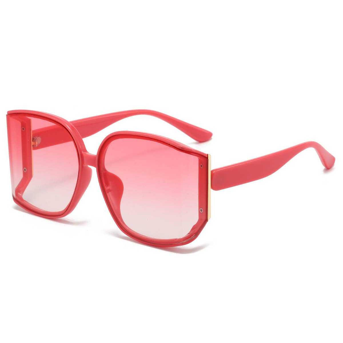ANTI-UV LARGE FRAME POLYGONAL CURVED SUNGLASSES_CWASG0392