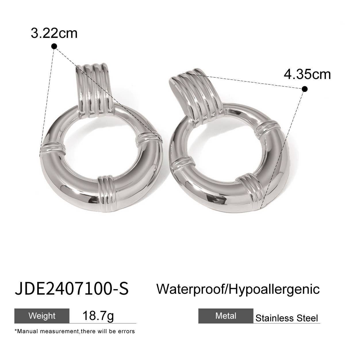 STAINLESS STEEL HOOP EARRINGS HIGH-END EARRINGS_CWASC1670