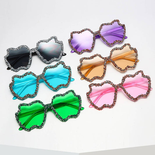 WOMEN DIAMOND TRANSPARENT SUNGLASSES