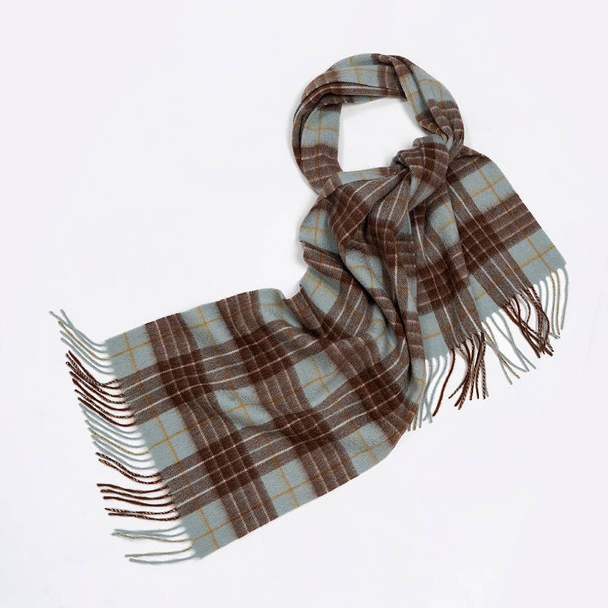 100% Wool Plaid Scarf - Unisex Warm Winter Wrap_CWASC2346