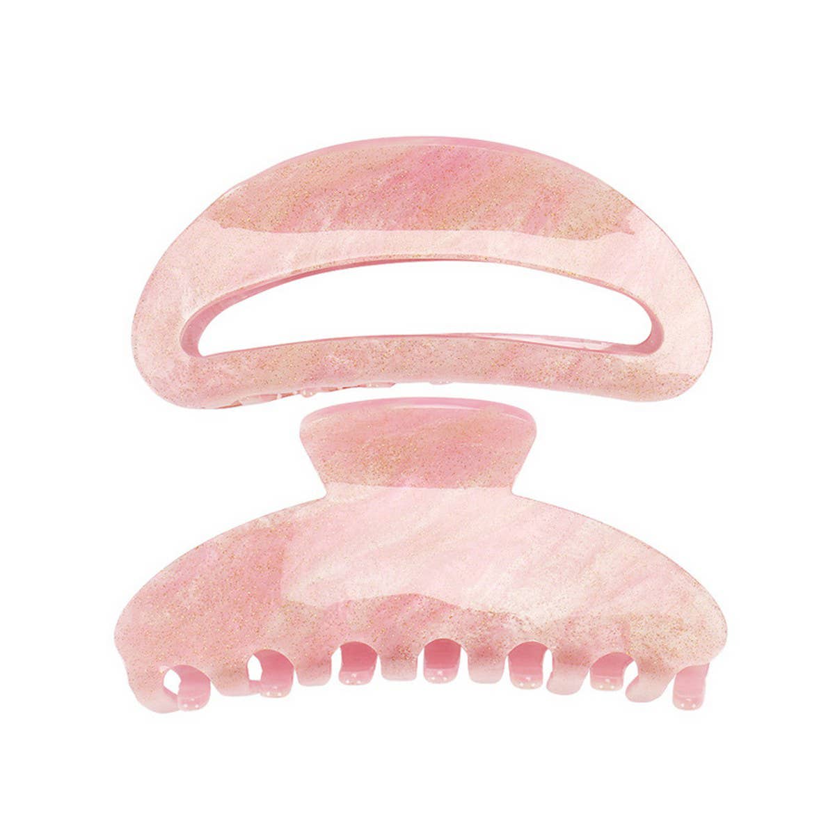 GLITTER ACRYLIC LARGE SHARK CLIP HAIR ACCESSORIES