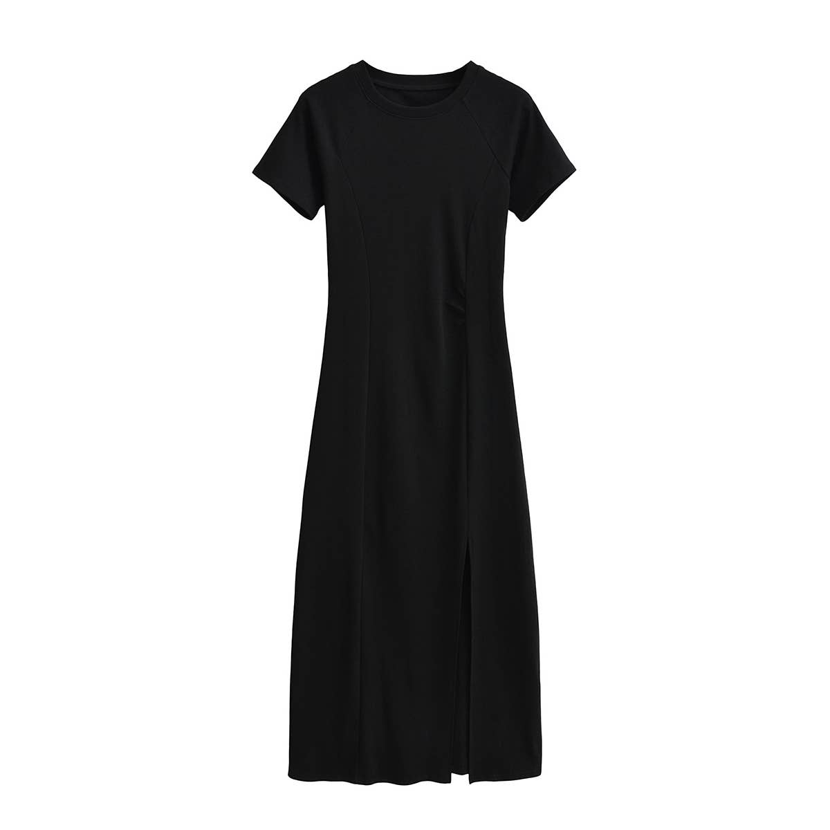 TWIST PLEATED DESIGN TEMPERAMENT SIDE SLIT SKIRT