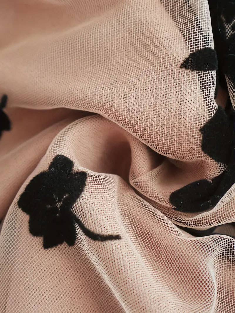 Flocking gauze half skirt_CWBSS0168