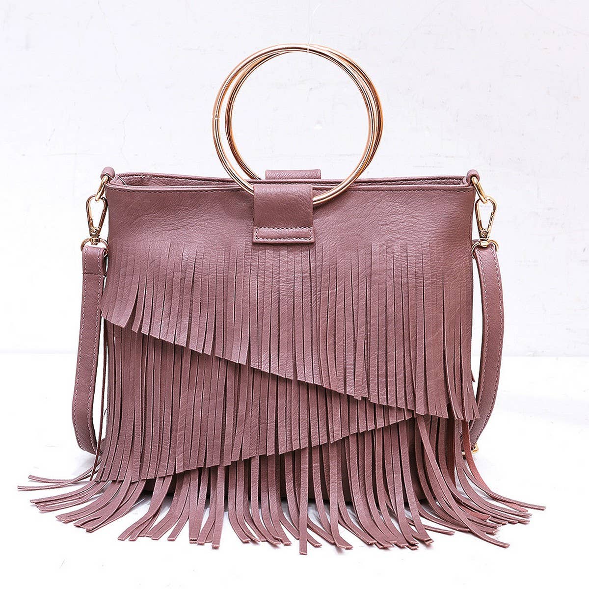 CWAB4544_IRREGULAR TASSEL HANDBAG SHOULDER BAG