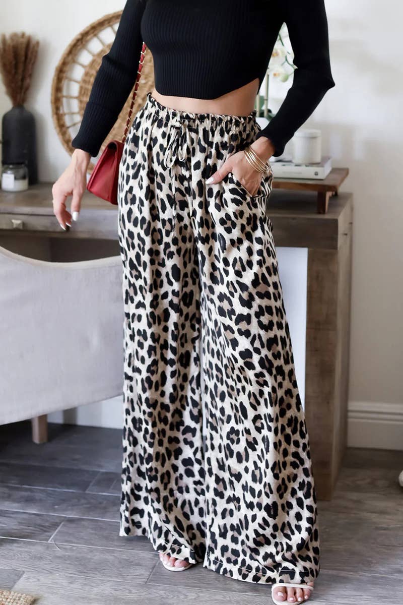 CWBLP2038_NEW SPRING CASUAL WIDE-LEG STRAIGHT TROUSERS