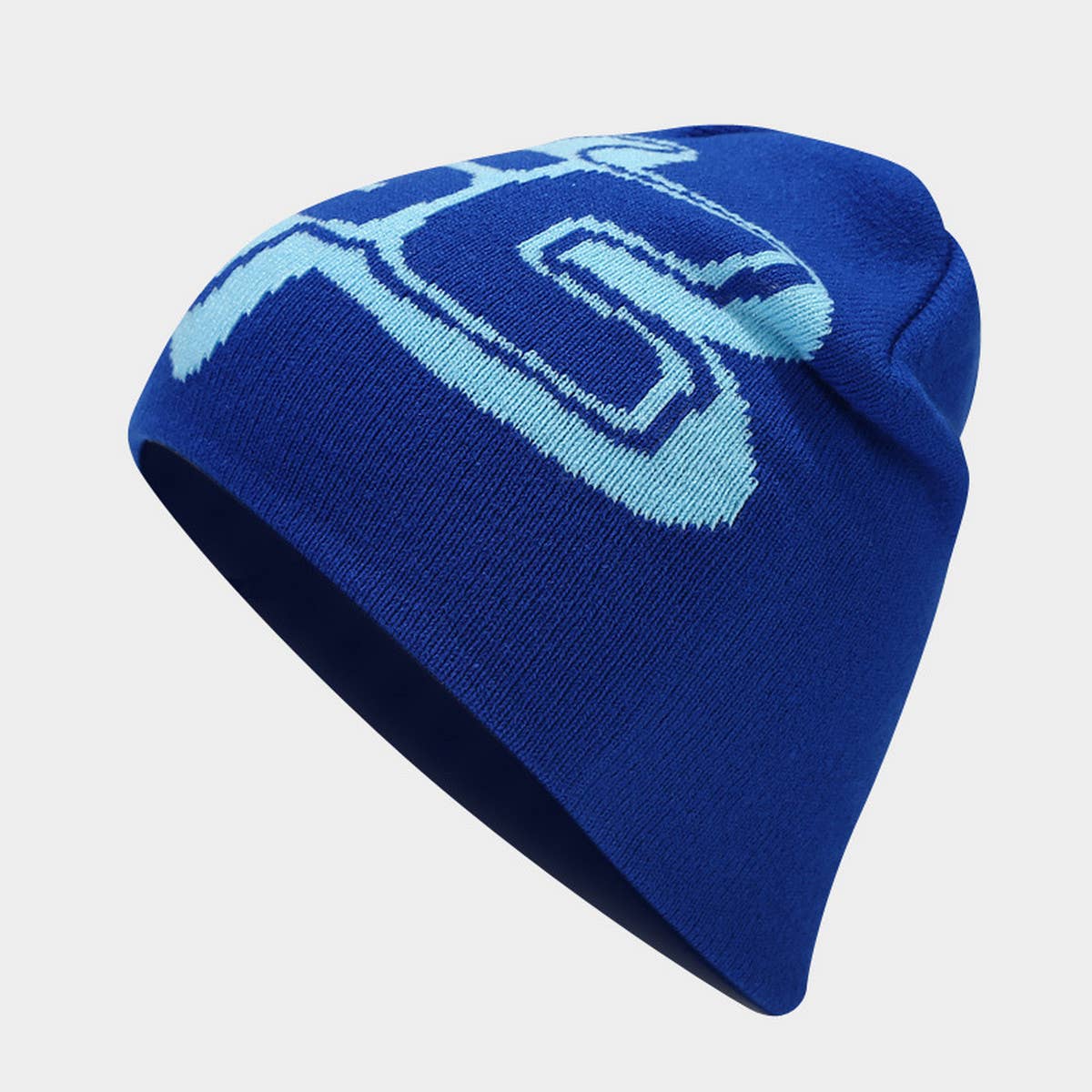 CASUAL LETTER STAR JACQUARD KNITTED HAT_CWAH1589