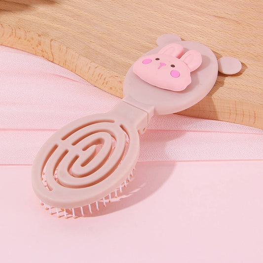 CWAHA3176_CARTOON CUTE MASSAGE FOLDING MIRROR COMB