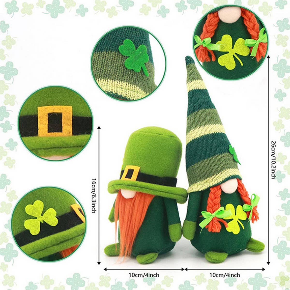 ST. PATRICK'S DAY FACELESS DOLL DOLL ORNAMENT_CWMM3437