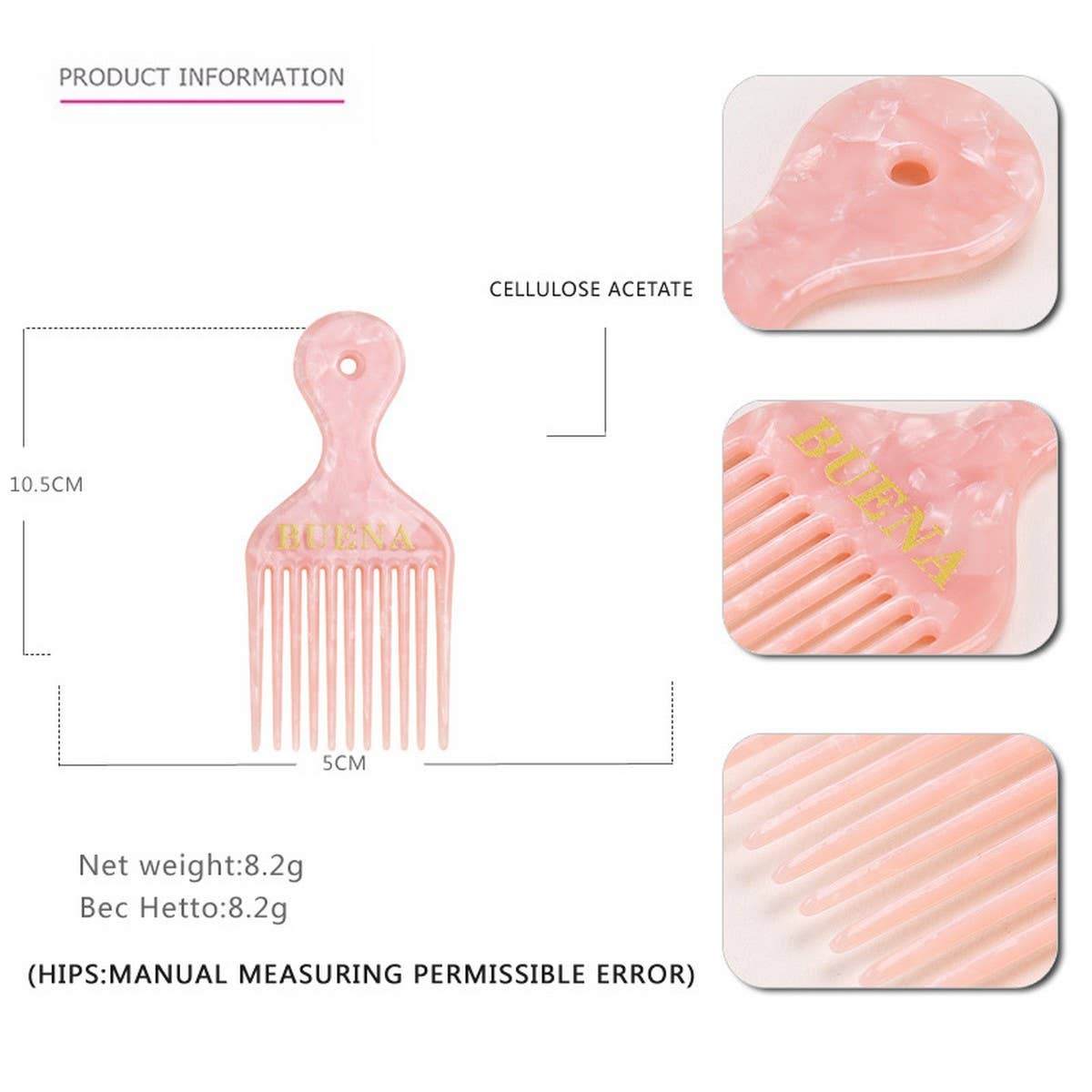 ACETATE INSERT COMB WIDE LONG TOOTH CURLING COMB_CWAHA4234