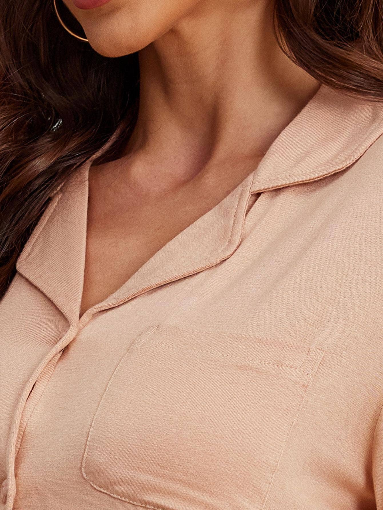 LONG-SLEEVED SHIRT TROUSERS TWO-PIECE HOME WEAR