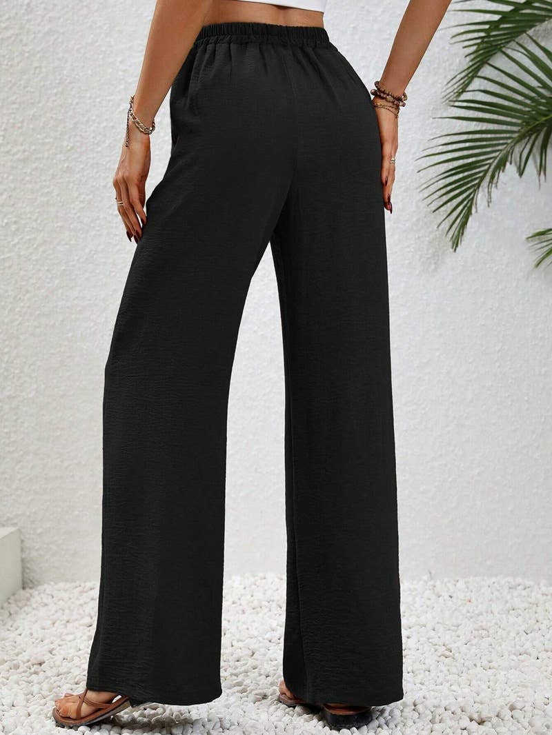 All-in-one floor-length straight leg pants