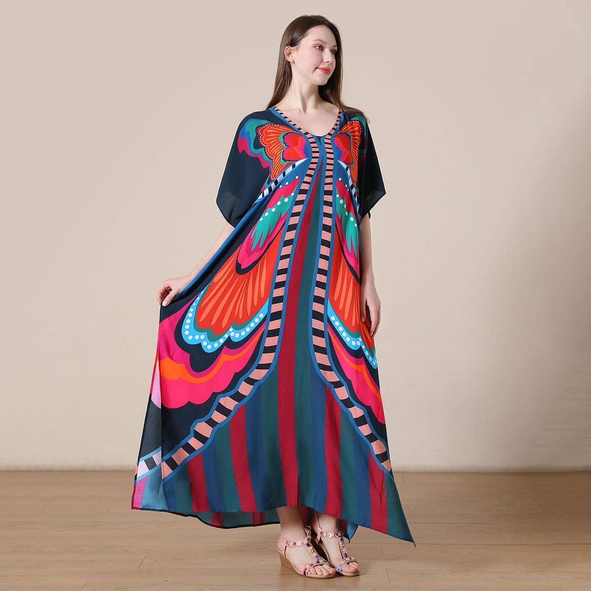 Loose Fit Cotton Bikini Beach Dress Cover-Up