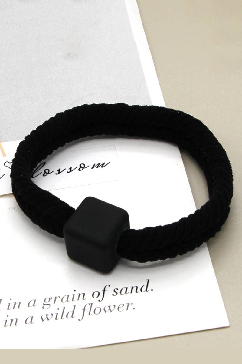 5PCS WOMEN TWO TONE BRAIDED CASUAL HAIR TIE_CWAHA0171