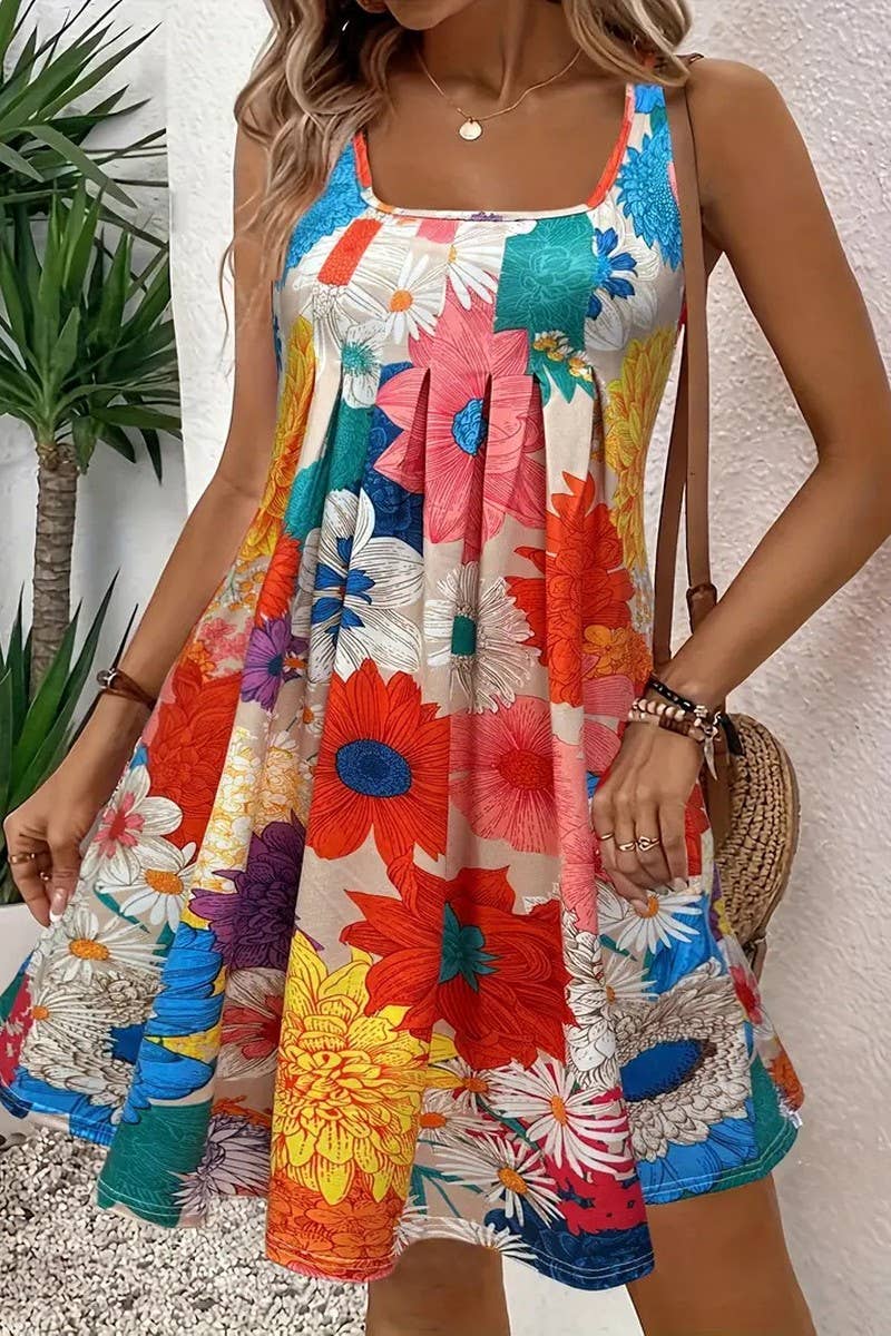 CWDHL1063_SUMMER SPAGHETTI STRAP CASUAL LOOSE DRESS