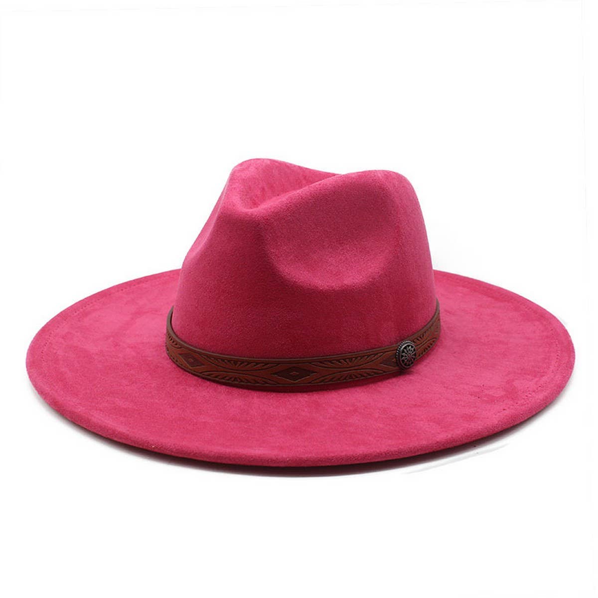 SUEDE HAT FOR MEN AND WOMEN COUPLES WIDE BRIM HAT_CWAH2506
