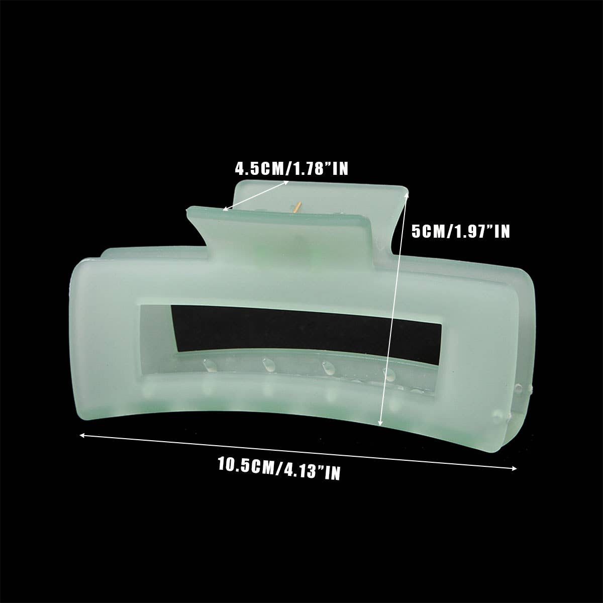 Summer Jelly Hair Claw - Avocado Green Matte Clip_CWAHA0093