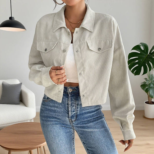 Lapel single-breasted American-style casual coat