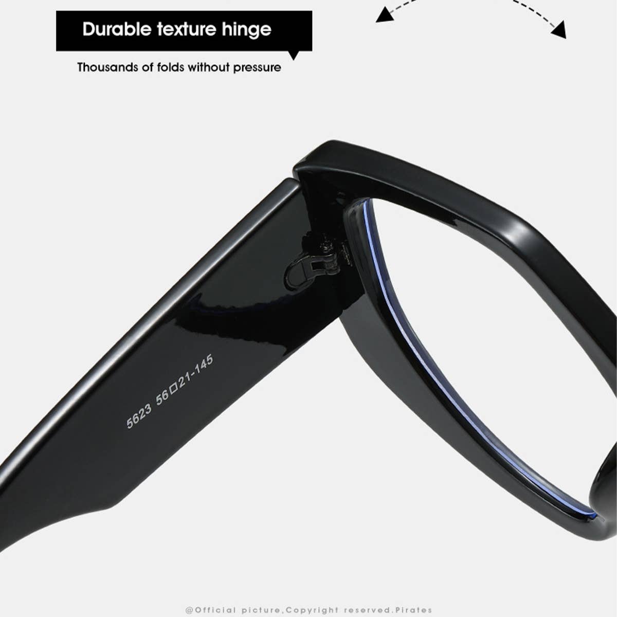 CAT EYE PC RAINBOW COLOR PERSONALIZED FLAT GLASSES_CWASG0247