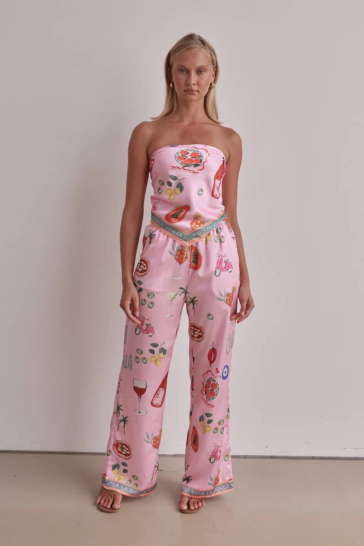 Fashion positioning sexy print strapless suit