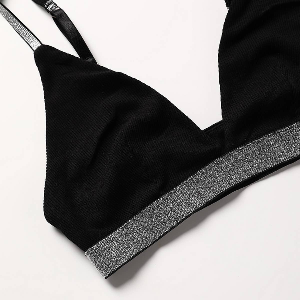 WOMEN PLUS SIZE THONG GATHERED BRA SET