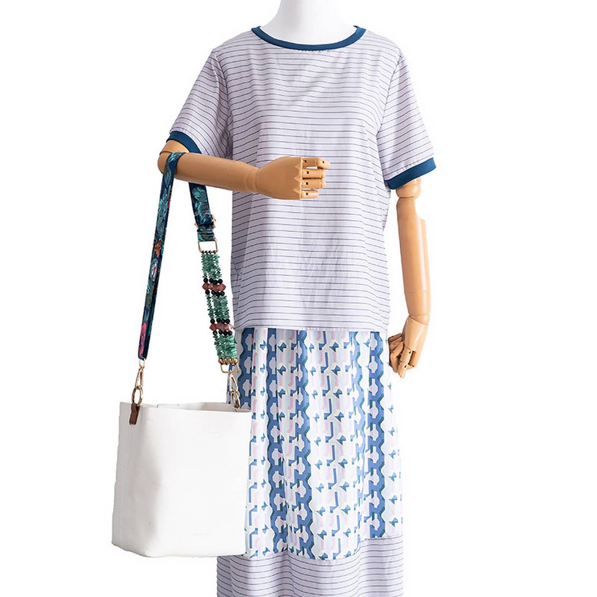 Irregular Acrylic Adjustable Boho Wide Bag Strap