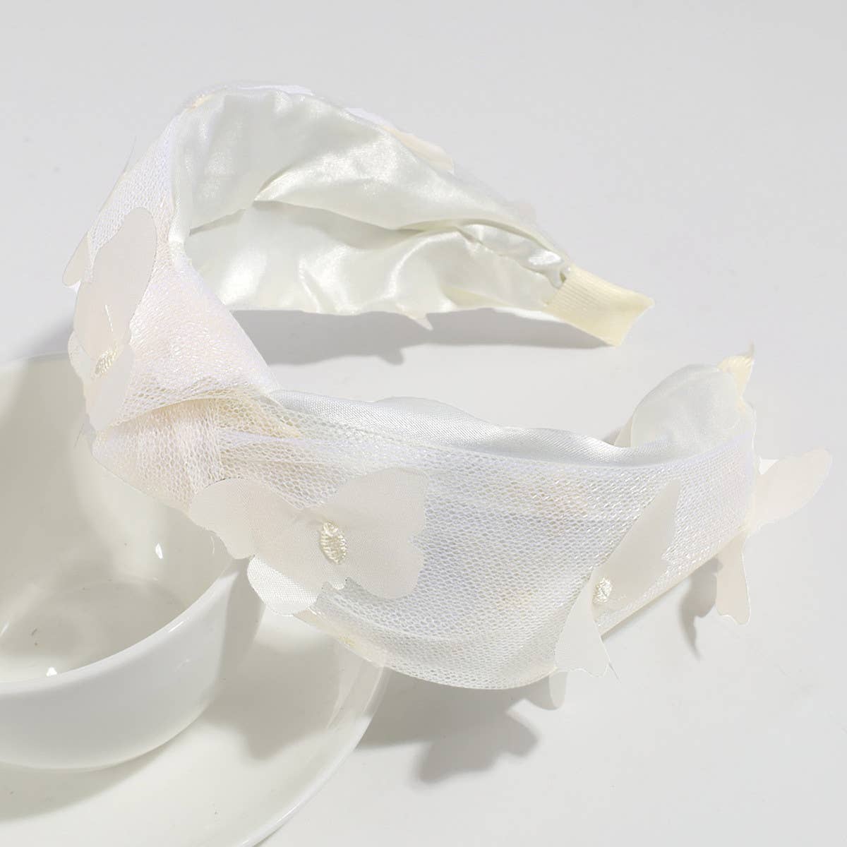 FRESH BUTTERFLY WIDE-RIM KNOTTED HEADBAND