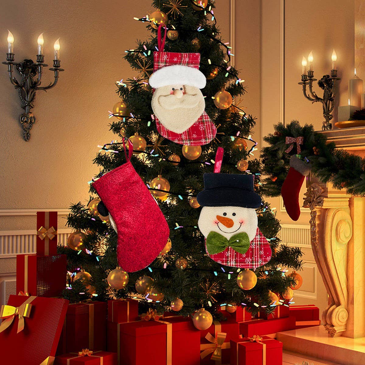 CHRISTMAS SOCKS CHILDREN GIFT BAG CANDY BAG