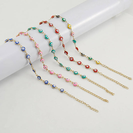 CWAJE1958_Fashion Titanium Steel Round Eye Bracelet